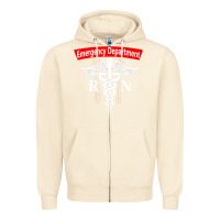 Sandshell emergency department nursing er registered nurse rn caduceus raglan ba Zipper Hoodie - linhVisuals