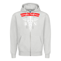 Dove Grey emergency department nursing er registered nurse rn caduceus raglan ba Zipper Hoodie - linhVisuals