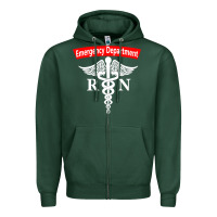 Sports Green emergency department nursing er registered nurse rn caduceus raglan ba Zipper Hoodie - linhVisuals