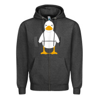 Charcoal Heather duck deadlift design   weight lifting gym workout tank top Zipper Hoodie - linhVisuals