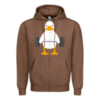 Chestnut duck deadlift design   weight lifting gym workout tank top Zipper Hoodie - linhVisuals