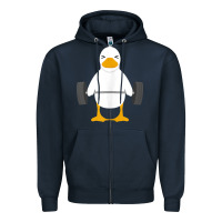 Navy duck deadlift design   weight lifting gym workout tank top Zipper Hoodie - linhVisuals