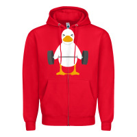 Red duck deadlift design   weight lifting gym workout tank top Zipper Hoodie - linhVisuals