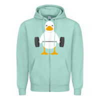 Seafoam duck deadlift design   weight lifting gym workout tank top Zipper Hoodie - linhVisuals