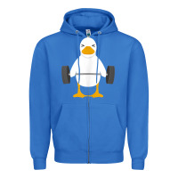 True Royal duck deadlift design   weight lifting gym workout tank top Zipper Hoodie - linhVisuals