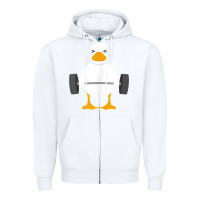 White duck deadlift design   weight lifting gym workout tank top Zipper Hoodie - linhVisuals