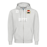 Dove Grey egypt team sports number 10 soccer egyptian flag t shirt Zipper Hoodie - linhVisuals
