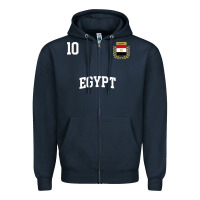 Navy egypt team sports number 10 soccer egyptian flag t shirt Zipper Hoodie - linhVisuals