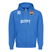 Egypt Team Sports Number 10 Soccer Egyptian Flag T Shirt Zipper Hoodie | Teevron