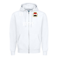White egypt team sports number 10 soccer egyptian flag t shirt Zipper Hoodie - linhVisuals