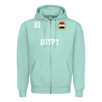 Seafoam egypt team sports number 10 soccer egyptian flag t shirt Zipper Hoodie - linhVisuals