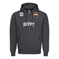 Smoke egypt team sports number 10 soccer egyptian flag t shirt Zipper Hoodie - linhVisuals