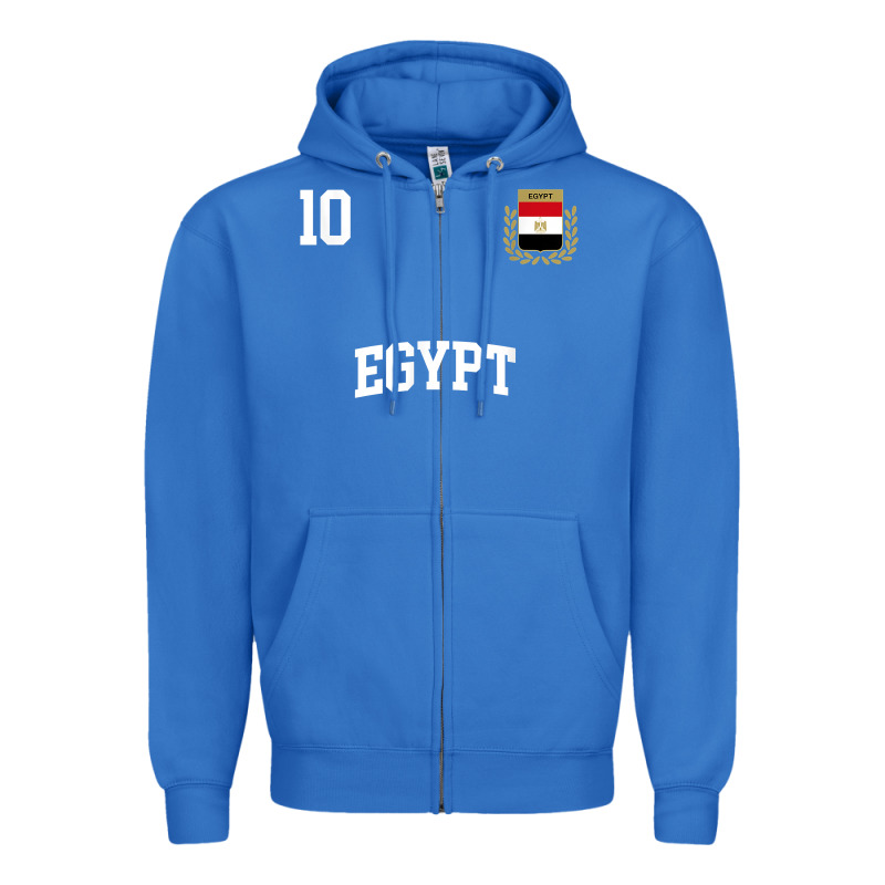 Egypt Team Sports Number 10 Soccer Egyptian Flag T Shirt Zipper Hoodie by linhVisuals | Teevron