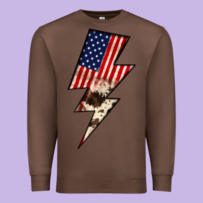 Lightning Bolt Premium Sweatshirt Designed By Jahusdesignshop