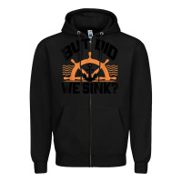 Black funny boat captain gift for boater men women cool boating t shirt Zipper Hoodie - linhVisuals
