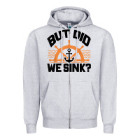 Heather Grey funny boat captain gift for boater men women cool boating t shirt Zipper Hoodie - linhVisuals