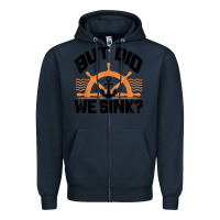 Navy funny boat captain gift for boater men women cool boating t shirt Zipper Hoodie - linhVisuals