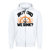 White funny boat captain gift for boater men women cool boating t shirt Zipper Hoodie - linhVisuals
