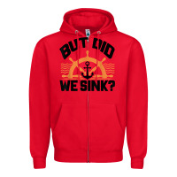 Red funny boat captain gift for boater men women cool boating t shirt Zipper Hoodie - linhVisuals