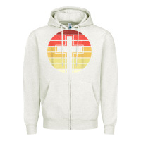Oatmeal Heather jesus cross retro style vintage t shirt Zipper Hoodie - linhVisuals
