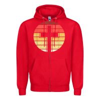 Red jesus cross retro style vintage t shirt Zipper Hoodie - linhVisuals