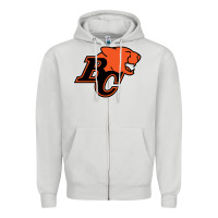 Dove Grey bc lions Zipper Hoodie - linhVisuals