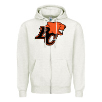 Oatmeal Heather bc lions Zipper Hoodie - linhVisuals