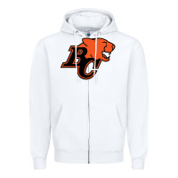 White bc lions Zipper Hoodie - linhVisuals