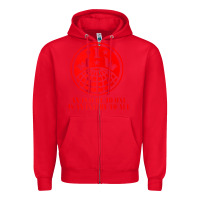 Red iww injury one is injury to all front and back red zip hoodie Zipper Hoodie - linhVisuals