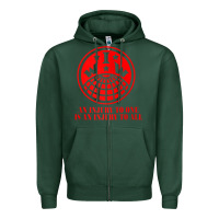 Sports Green iww injury one is injury to all front and back red zip hoodie Zipper Hoodie - linhVisuals