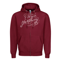 Burgundy i'm your huckleberry tank top Zipper Hoodie - linhVisuals