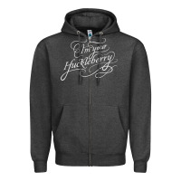 Charcoal Heather i'm your huckleberry tank top Zipper Hoodie - linhVisuals