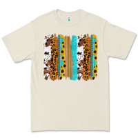 Bone turquoise sunflowers cowhide leopard glitter background Premium Tee - RanaPortraitStore