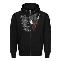 Black fate whispers to her you cannot withstand the storm t shirt Zipper Hoodie - linhVisuals