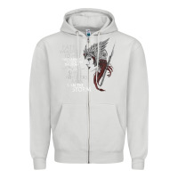 Dove Grey fate whispers to her you cannot withstand the storm t shirt Zipper Hoodie - linhVisuals
