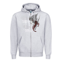 Heather Grey fate whispers to her you cannot withstand the storm t shirt Zipper Hoodie - linhVisuals