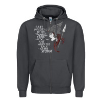 Smoke fate whispers to her you cannot withstand the storm t shirt Zipper Hoodie - linhVisuals
