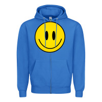 True Royal retro happy vibe smiley face happy face graphic sweatshirt Zipper Hoodie - linhVisuals