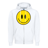 Retro Happy Vibe Smiley Face Happy Face Graphic Sweatshirt Zipper Hoodie | Teevron