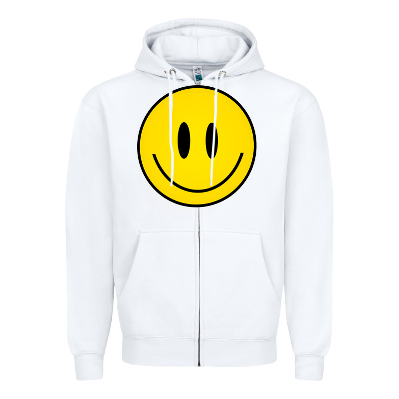 Retro Happy Vibe Smiley Face Happy Face Graphic Sweatshirt Zipper Hoodie by linhVisuals | Teevron
