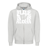 Dove Grey vintage live aloha state hawaiian islands shaka hawaii maui pullover h Zipper Hoodie - linhVisuals