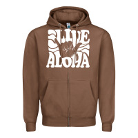 Chestnut vintage live aloha state hawaiian islands shaka hawaii maui pullover h Zipper Hoodie - linhVisuals