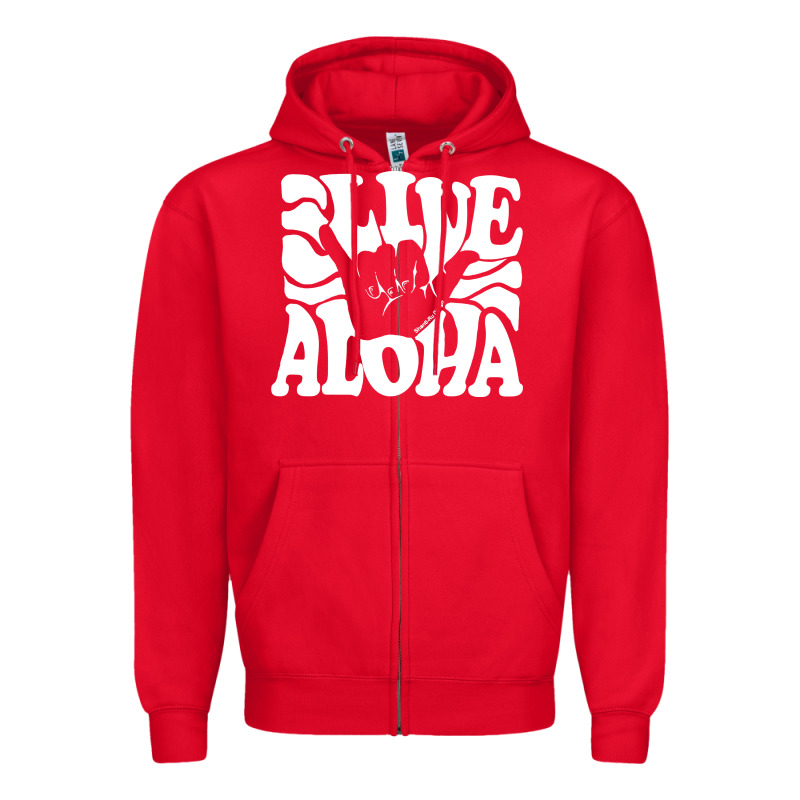 Vintage Live Aloha State Hawaiian Islands Shaka Hawaii Maui Pullover H Zipper Hoodie by linhVisuals | Teevron