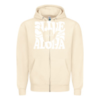 Sandshell vintage live aloha state hawaiian islands shaka hawaii maui pullover h Zipper Hoodie - linhVisuals
