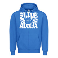 True Royal vintage live aloha state hawaiian islands shaka hawaii maui pullover h Zipper Hoodie - linhVisuals