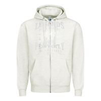 Oatmeal Heather legends were born in 1942 year of birth birthday t shirt Zipper Hoodie - linhVisuals