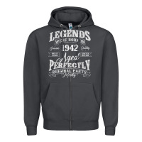 Smoke legends were born in 1942 year of birth birthday t shirt Zipper Hoodie - linhVisuals