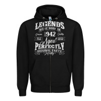 Black legends were born in 1942 year of birth birthday t shirt Zipper Hoodie - linhVisuals