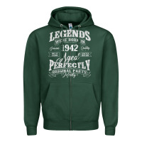 Sports Green legends were born in 1942 year of birth birthday t shirt Zipper Hoodie - linhVisuals
