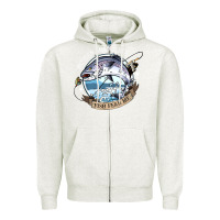 Oatmeal Heather funny women want me, fish fishing fear t shirt Zipper Hoodie - linhVisuals
